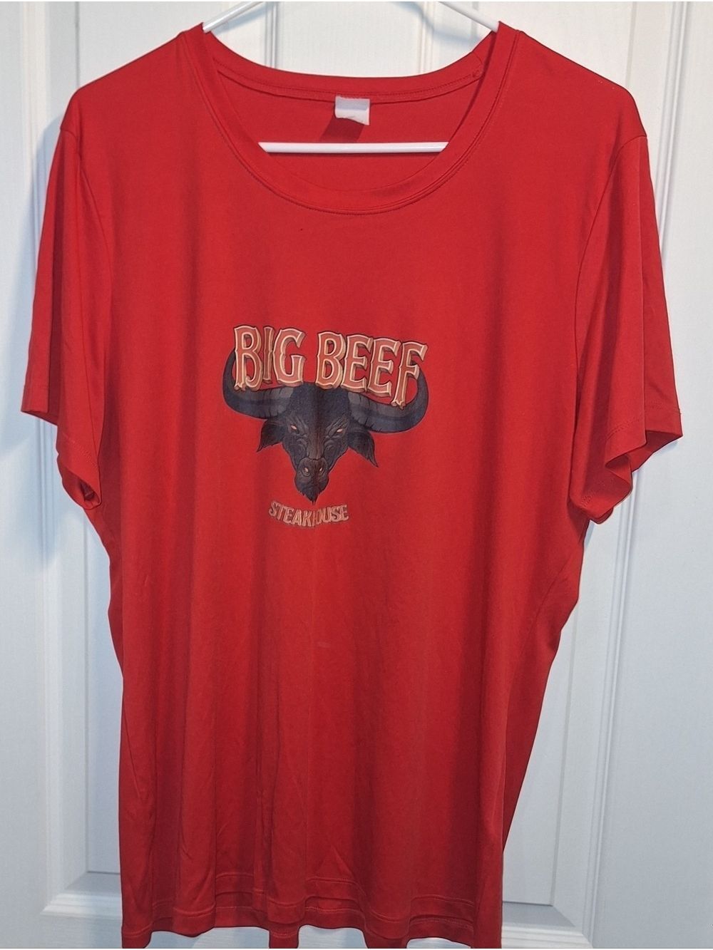 Sport Tek Red Big Beef Steakhouse "We be beefin" Tshirt XXL
